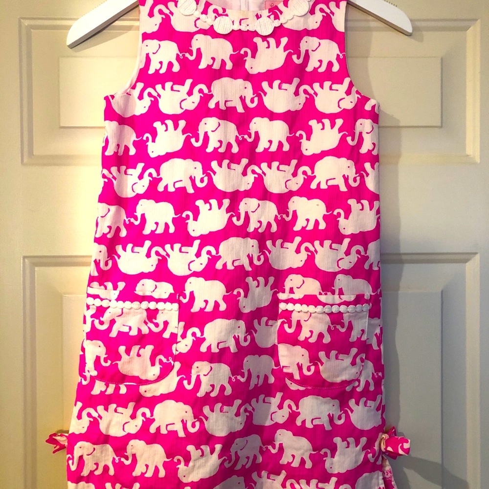 Lilly Pulitzer Elephant Print Girls Dress